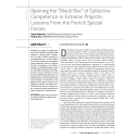 Opening the “black box” of collective competence in extreme projects : Lessons from the French Special Forces | Melkonian, Tessa (1976-....)