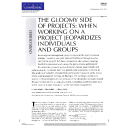 The Gloomy side of projects: when working on a project jeopardizes individuals and groups | Asquin, Alain