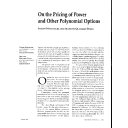 On the Pricing of Power and Other Polynomial Options | MACOVSCHI, Stefan