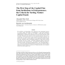 The first step of the capital flow from institutions to entrepreneurs : the criteria for sorting venture capital funds | Groh, Alexander (19..-....)