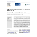 Anger and fear in decision-making : The case of film directors on set | COGET, Jean-François