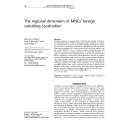 The Regional Dimension of MNE's Foreign Subsidiary Localization | Arregle, Jean-Luc (19..-....)