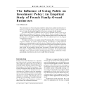 The influence of going public on investment policy: An empirical study of French family-owned businesses | Mahérault, Loïc (19..-....)