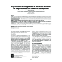 Key account management in business markets : an empirical test of common assumptions | Pardo, Catherine (19..-....)