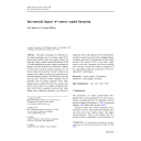 Incremental impact of venture capital financing | Alperovych, Yan