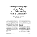 Strategic interplays of an actor in a relationship with a distributor | Pardo, Catherine (19..-....)