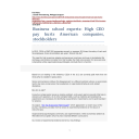 Business school experts : High CEO pay hurts American companies, stockholders | Jacquart, Philippe