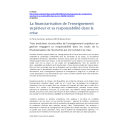 La financiarisation de l'enseignement supérieur et sa responsabilité dans la crise | Gomez, Pierre-Yves (1960-....)