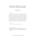 Performance Regularity : A New Class of Executive Compensation Packages | Bernard, Carole
